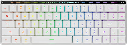 ASUS ROG Falchion RX Low Profile 65% Wireless Gaming Keyboard with ROG RX Red Low-Profile switches, tri-Mode Connection with ROG SpeedNova, Silicone dampening Foam, Touch Panel, and MacOS Support (Certified Refurbished)