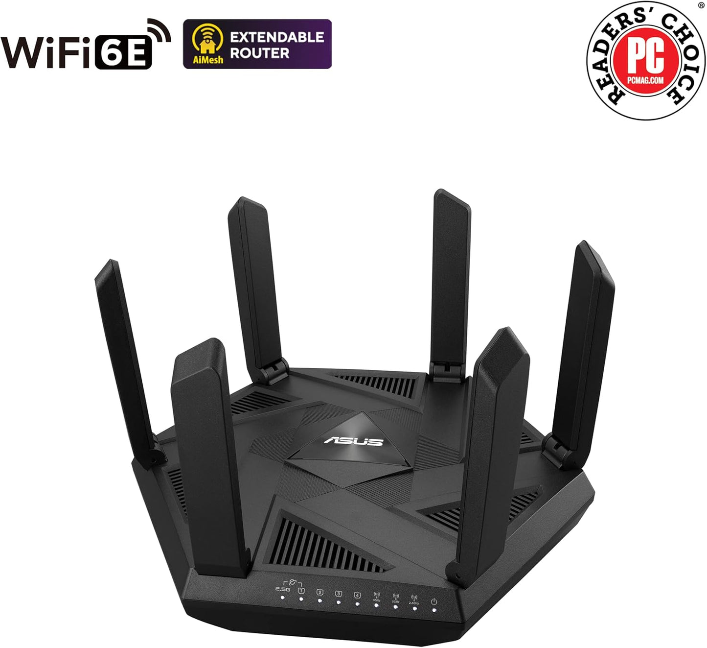 ASUS Wireless AXE7800 Tri-Band Wi-Fi 6E Router (RT-AXE7800) (Certified Refurbished)
