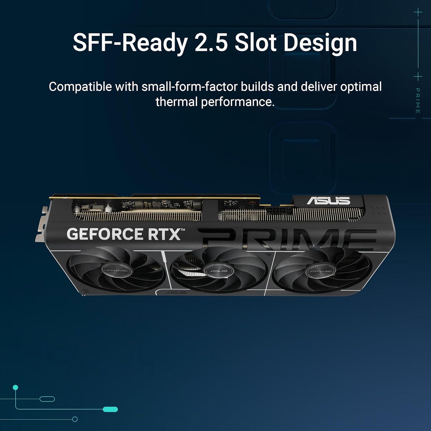 ASUS The SFF-Ready Prime GeForce RTX 5070 Ti 16GB GDDR7 Graphics Card (PCIe 5.0, 16GB GDDR7, HDMI/DP 2.1, 2.5-Slot, Axial-tech Fans, Dual BIOS) (Certified Refurbished)
