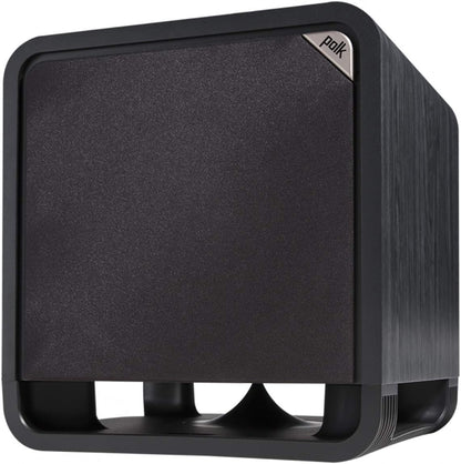 Polk Audio HTS 12 Powered Subwoofer, Power Port Technology, 12” Woofer, up to 400W Amp, Ultimate Home Theater Experience, Washed Black Walnut (Refurbished)