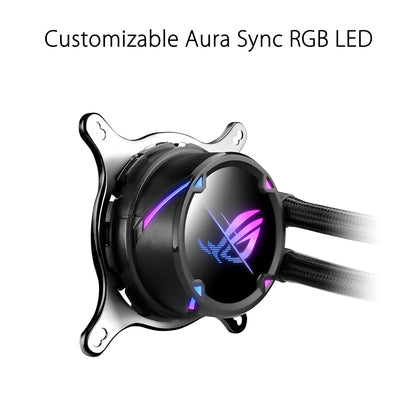 ASUS ROG Strix LC II 280 ARGB All-in-One Liquid CPU Cooler (280mm Radiator, ARGB Pump Cover & Fans, Aura Sync, Intel LGA 1700/1200/115x & AMD AM5/AM4) (Certified Refurbished)