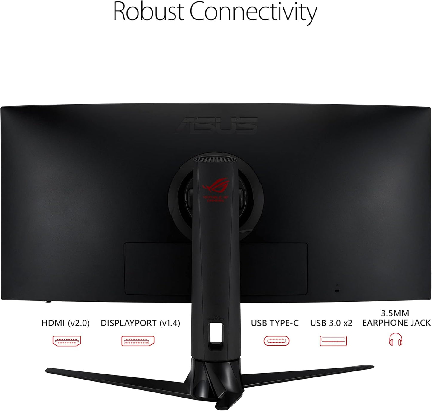 ASUS ROG Strix 34” Ultra-Wide Gaming Monitor (XG349C) - UWQHD (3440 x 1440), 180Hz, 1ms, Extreme Low Motion Blur Sync, 135% sRGB, G-SYNC, HDR 400, Eye Care, USB-C, DisplayPort, HDMI (Certified Refurbished)