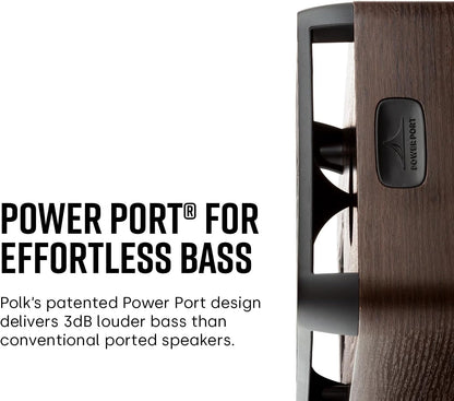 Polk Signature Elite ES10 Surround Sound Speakers - Hi-Res Audio Certified, Dolby Atmos & DTS:X Compatible, 1" Tweeter & 4" Woofer, Power Port Technology for Bass (Refurbished)