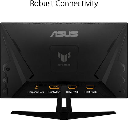 ASUS TUF Gaming 27” 1440P HDR Monitor (VG27AQ3A) – QHD (2560 x 1440), 180Hz, 1ms, Fast IPS, 130% sRGB, Extreme Low Motion Blur Sync, Speakers, Freesync Premium, G-SYNC Compatible, HDMI, DisplayPort (Certified Refurbished)