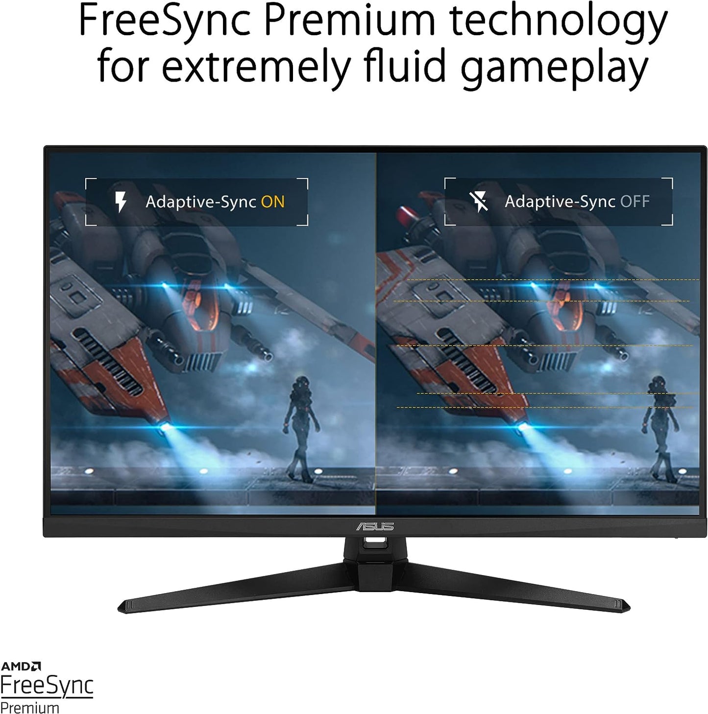ASUS TUF Gaming 31.5” 1440P HDR Monitor (VG32AQA1A) - QHD (2560 x 1440), 170Hz, 1ms, Extreme Low Motion Blur, FreeSync Premium, DisplayPort, HDMI, HDR-10, Shadow Boost, VESA Wall Mountable (Certified Refurbished)