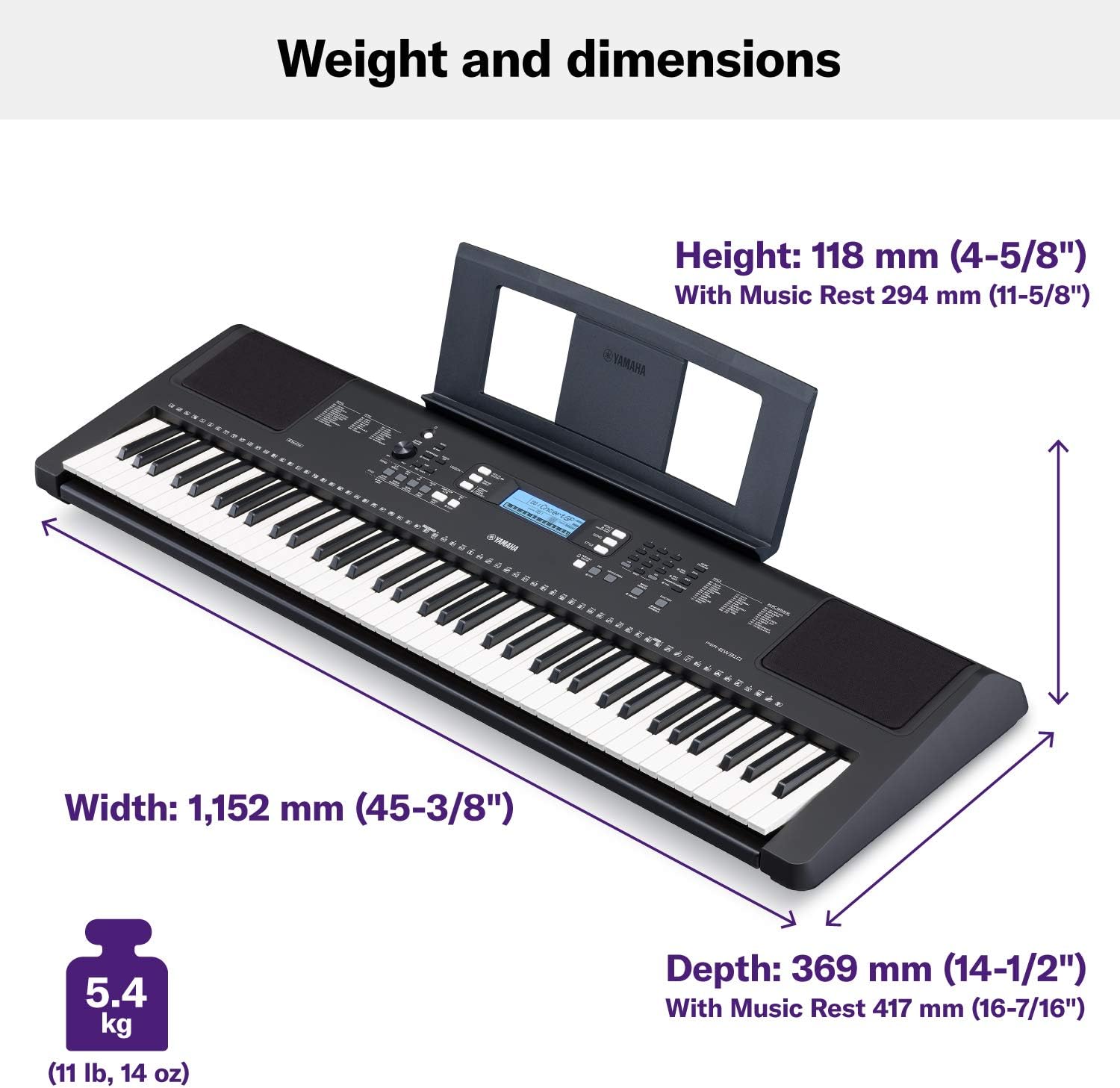 Yamaha PSR-EW310 76-key Portable Keyboard (Certified Refurbished)