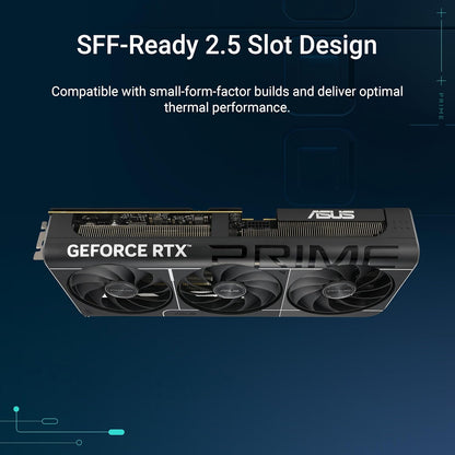 ASUS Prime GeForce RTX 5070 OC 12G GDDR7 Gaming Graphics Card - PCIe 5.0, 2587MHz Boost Clock, 1 x HDMI 2.1b, 3 x DP 2.1b, 2.5-Slot, Axial-tech Fans, Dual BIOS, SFF-Ready (Certified Refurbished)