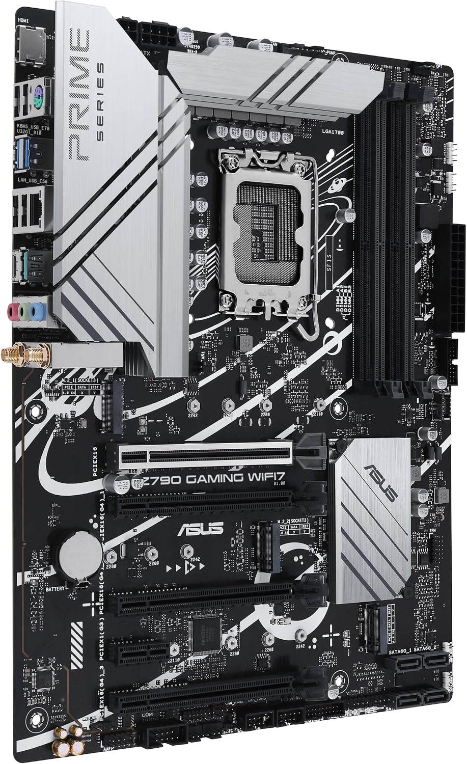 ASUS Z790 Gaming WIFI7 (LGA 1700) ATX Motherboard with PCIe 5.0, Three M.2 Slots, 14+1 DrMOS, DDR5, WiFi 7, Realtek 1Gb LAN, HDMI TM, USB 3.2 Gen 2x2 Type-C, Front USB 3.2 Gen 1 Type-C (Certified Refurbished)