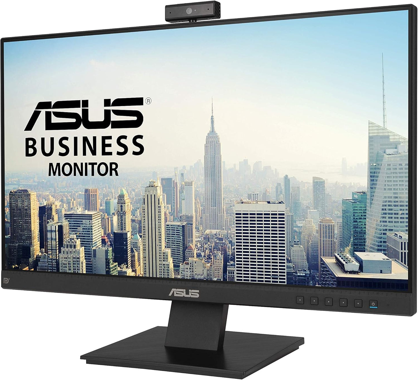ASUS BE24EQK 23.8” Business Monitor with Webcam, 1080P Full HD IPS, Eye Care, DisplayPort HDMI, Frameless, Built-in Adjustable 2MP Webcam, Mic Array, Stereo Speaker, Video Conference (Certified Refurbished)