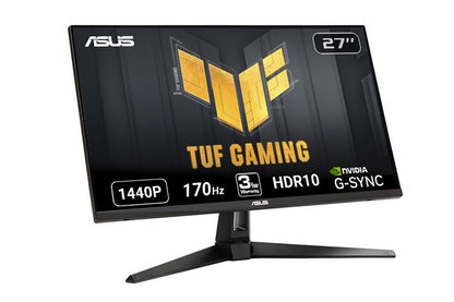 Asus TUF Gaming VG27AQZ1A Gaming Monitor – 27 inch WQHD (2560 x 1440), IPS, 170Hz (Above 144Hz), 1ms MPRT, Extreme Low Motion Blur, G-SYNC Compatible, HDR 10 (Certified Refurbished)