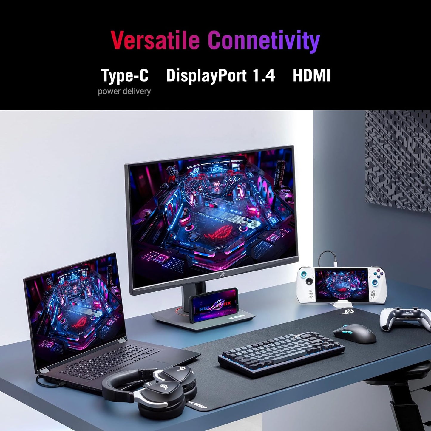 ASUS ROG Strix 27” QHD HDR400 USB-C Gaming Monitor(XG27ACS)-2560x1440, 180Hz, 1ms, Fast IPS, 133% sRGB, Extreme Low Motion Blur Sync, G-Sync Compatible, DisplayWidget, Tripod Socket (Certified Refurbished)