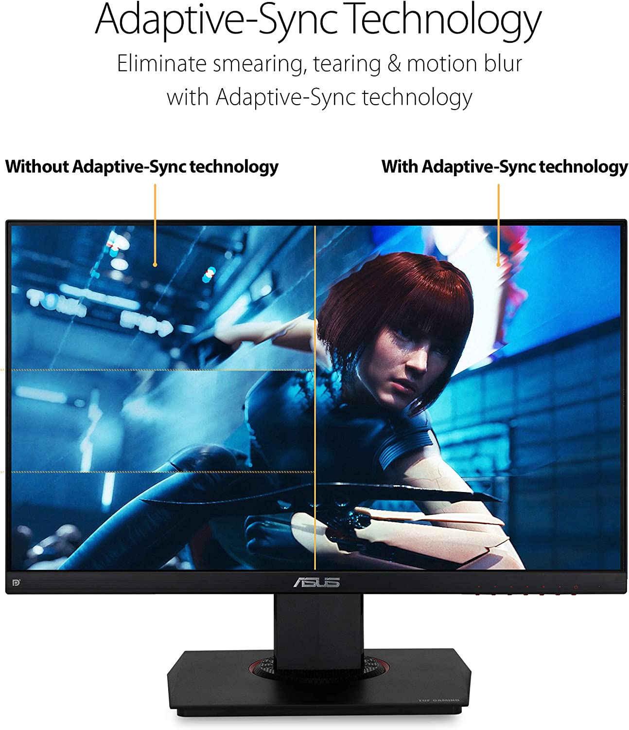 ASUS TUF Gaming VG249Q 23.8” Monitor 144Hz Full HD (1920 x 1080) 1ms IPS ELMB FreeSync Eye Care DisplayPort HDMI D-Sub (Certified Refurbished)