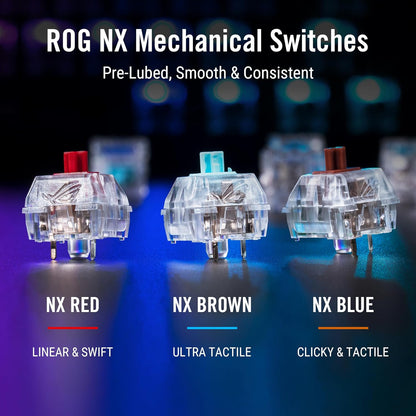 ASUS ROG Azoth 75 Wireless DIY Custom Gaming Keyboard, OLED Display, Gasket-Mount, Three-Layer Dampening, Hot-Swappable Pre-lubed ROG NX Red Switches & Keyboard Stabilizers, ABS Keycaps, RGB-Black (Certified Refurbished)