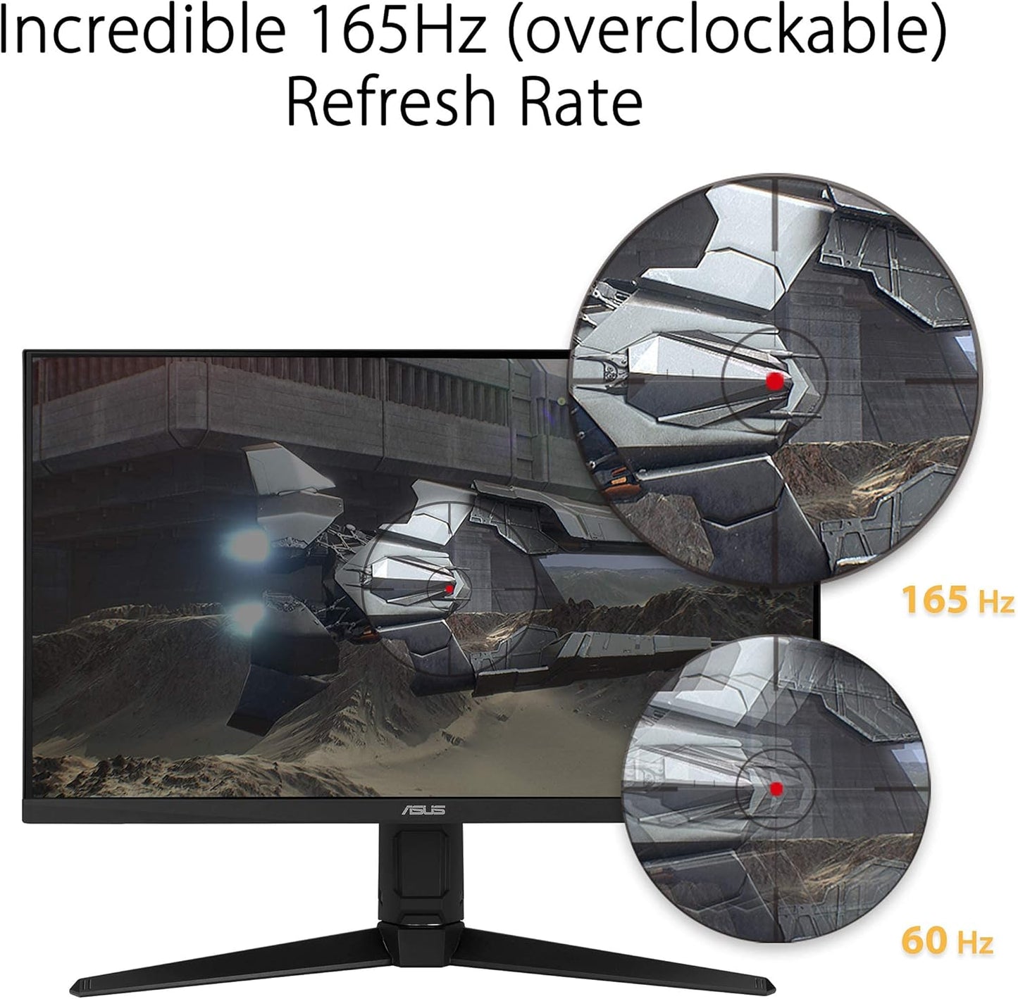 ASUS TUF Gaming 23.8” 1080P Monitor (VG249Q1A) - Full HD, IPS, 165Hz (Supports 144Hz), 1ms, Extreme Low Motion Blur, Speaker, FreeSync Premium, Shadow Boost, VESA Mountable, DisplayPort, HDMI (Certified Refurbished)