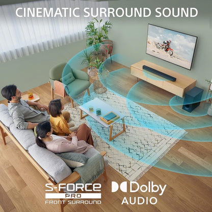 Sony HT-S400 2.1ch Soundbar with Powerful Wireless subwoofer, S-Force PRO Front Surround Sound, and Dolby Digital (Refurbished