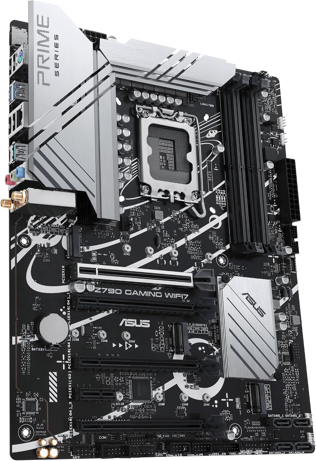 ASUS Z790 Gaming WIFI7 (LGA 1700) ATX Motherboard with PCIe 5.0, Three M.2 Slots, 14+1 DrMOS, DDR5, WiFi 7, Realtek 1Gb LAN, HDMI TM, USB 3.2 Gen 2x2 Type-C, Front USB 3.2 Gen 1 Type-C (Certified Refurbished)