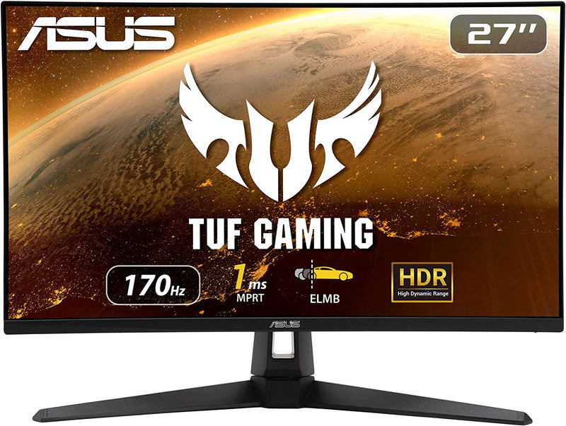 ASUS TUF Gaming VG27AQ1A Gaming Monitor – 27 inch QHD (2560 x 1440), IPS, 170Hz (Above 144Hz), 1ms MPRT, Extreme Low Motion Blur, G-SYNC Compatible, FreeSync Premium, HDR 10