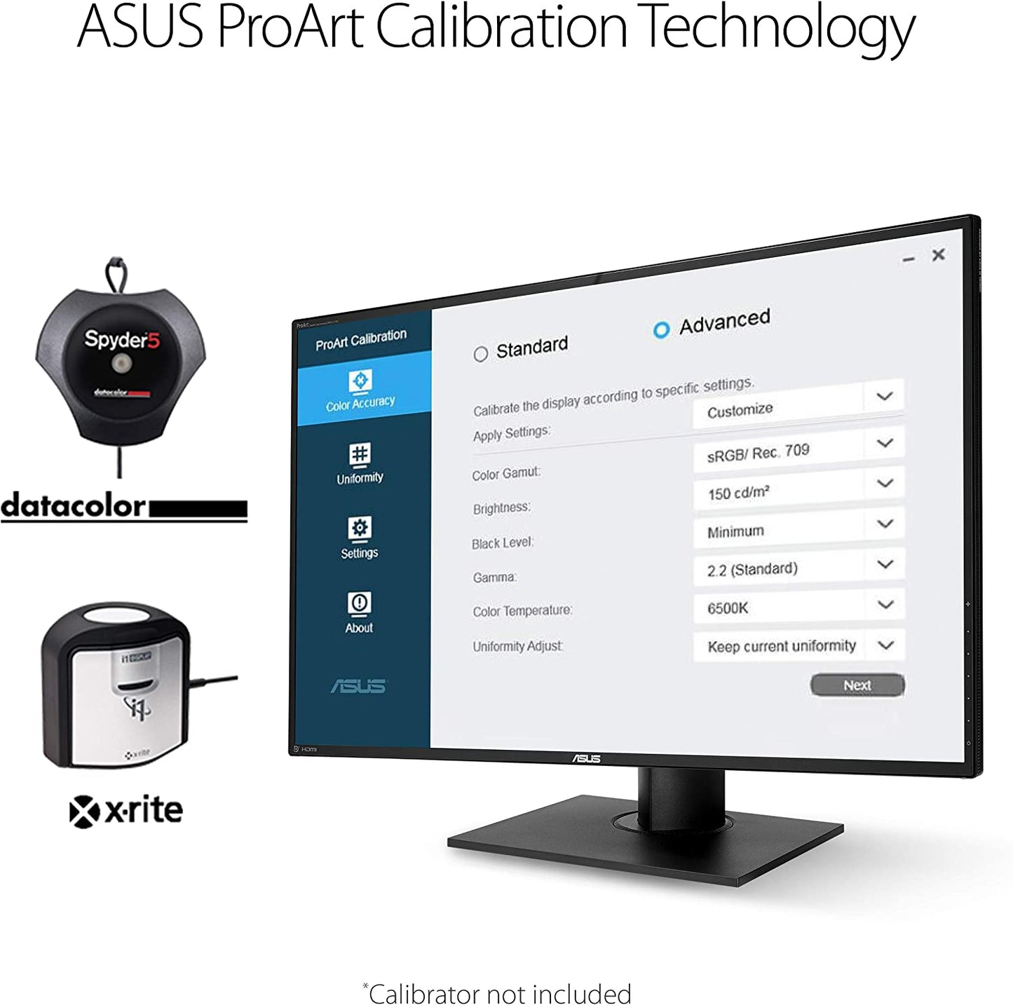 ASUS ProArt PA328Q Professional Monitor - 32" 4K UHD(3840 x 2160), IPS, Colour Accuracy △E< 2, Flicker free (Certified Refurbished)