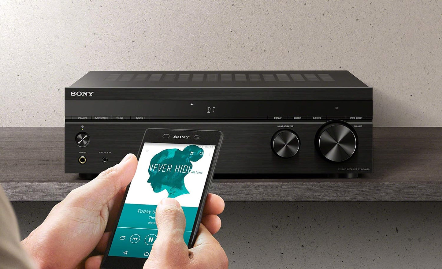Sony STR-DH190 Stereo Receiver Phono Input and Bluetooth Connectivity (Certified Refurbished)