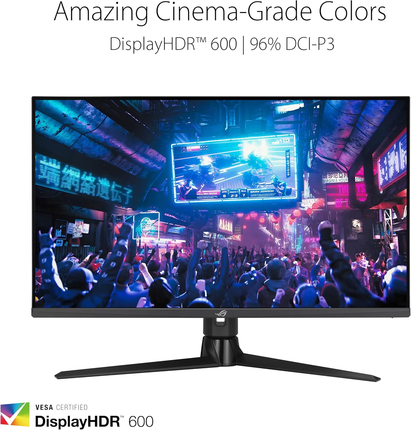 ASUS ROG Strix 32” HDMI 2.1 DSC Gaming Monitor (XG32UQ) - 4K UHD (3840 x 2160), Fast IPS, 160Hz, 1ms, G-SYNC compatible, FreeSync Premium Pro, DisplayPort, USB, HDMI, DisplayHDR600, Variable Overdrive (Certified Refurbished)