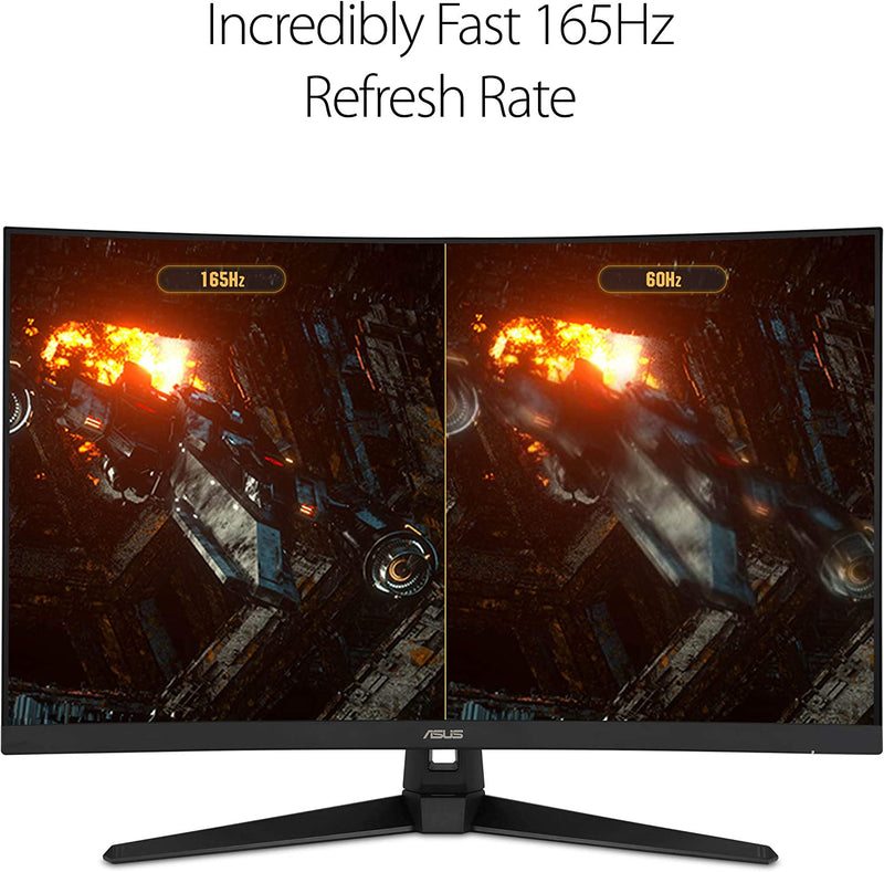 ASUS TUF VG328H1B Gaming Monitor - 31.5" FHD 165Hz 1ms GTG Curved VA LED FreeSync (Certified Refurbished)