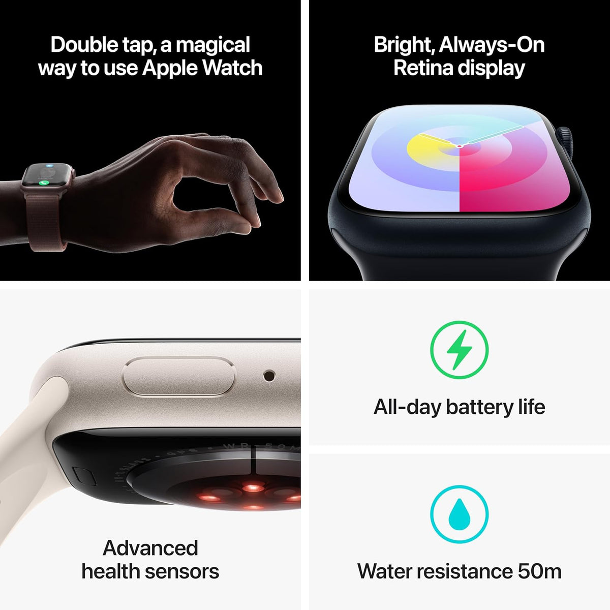 Apple Watch Series 9 (2023, Aluminum) - Midnight (Refurbished)