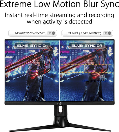 ASUS ROG Strix XG27AQ 27” HDR Gaming Monitor, 1440P WQHD (2560 x 1440), Fast IPS, 170Hz, 1ms, G-SYNC Compatible, Extreme Low Motion Blur Sync, Eye Care, HDMI DisplayPort USB 3.0 Hub, DisplayHDR 400 (Certified Refurbished)