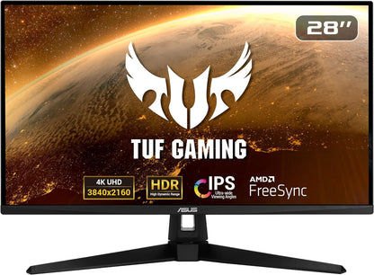 ASUS TUF Gaming VG289Q1A 28 inch HDR Monitor, 4K UHD (3840 x 2160), IPS, Adaptive-Sync/FreeSync, Eye Care, DisplayPort HDMI, DCI-P3 HDR 10, Shadow Boost (Certified Refurbished)