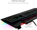 ASUS ROG Strix Flare (Cherry MX Red) Aura Sync RGB Mechanical Gaming Keyboard with Switches, Customizable Badge, USB Pass Through and Media Controls (Certified Refurbished)