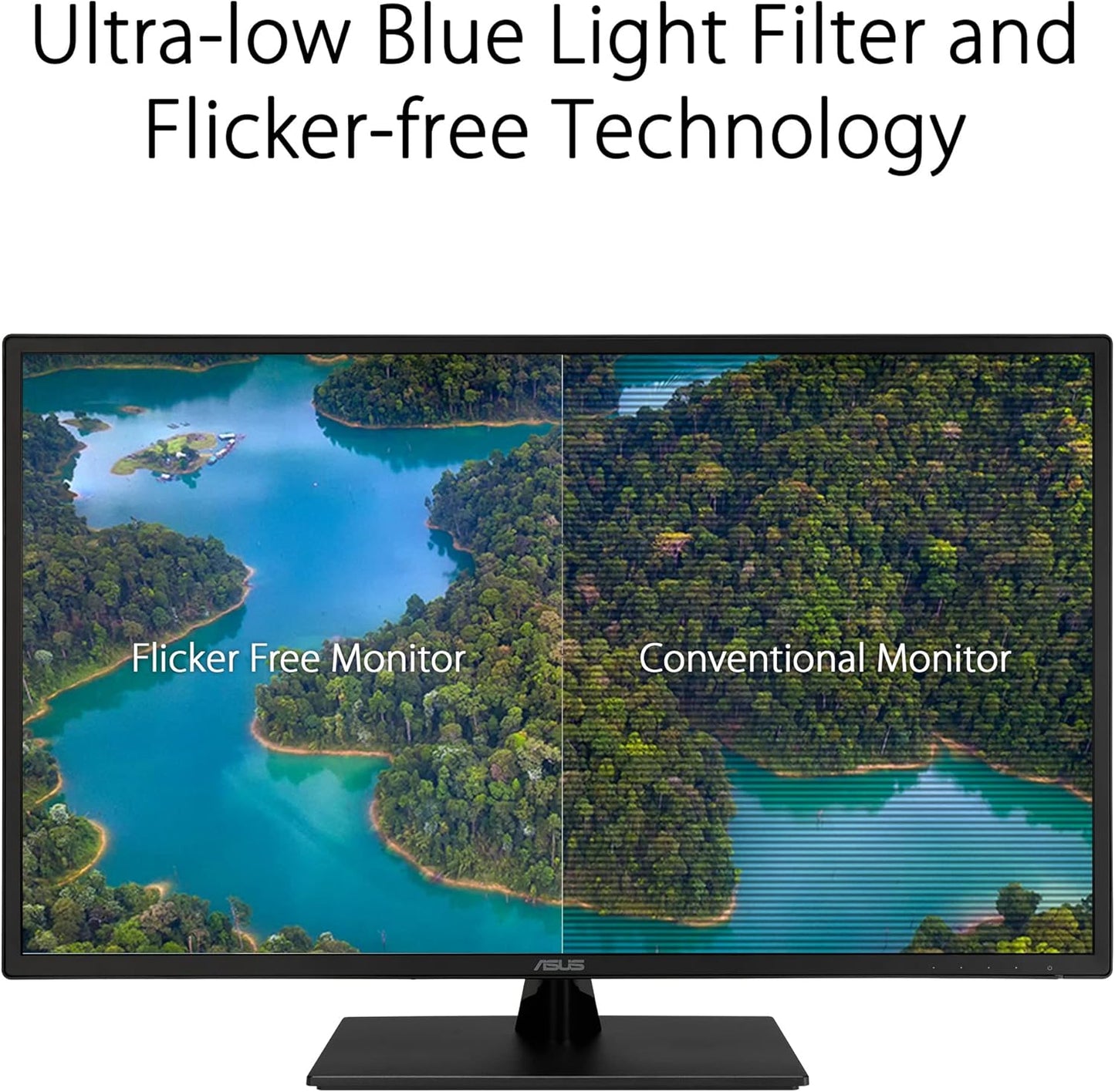 ASUS 31.5” 1080P Monitor (VA329HE) - Full HD, IPS, 75Hz, Adaptive-Sync, Eye Care, Low Blue Light, Flicker Free, HDMI, VGA, Wall Mountable, Tilt Adjustable (Certified Refurbished)