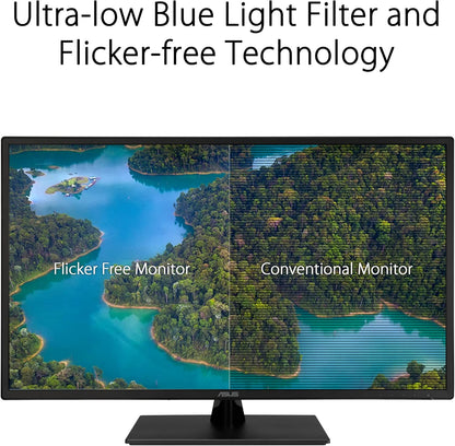 ASUS 31.5” 1080P Monitor (VA329HE) - Full HD, IPS, 75Hz, Adaptive-Sync, Eye Care, Low Blue Light, Flicker Free, HDMI, VGA, Wall Mountable, Tilt Adjustable (Certified Refurbished)
