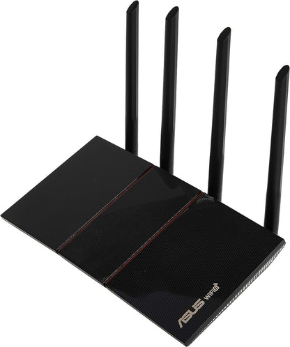 ASUS RT-AX55 (AX1800) Dual Band WiFi 6 Extendable Router, Subscription-Free Network Security, Instant Guard, Parental Controls, Built-in VPN, AiMesh Compatible, Gaming & Streaming, Smart Home (Certified Refurbished)