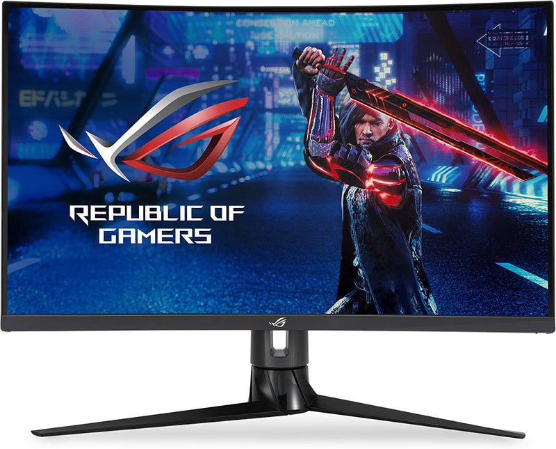 Asus ROG Strix XG32VC Gaming Monitor – 32 inch (31.5 inch viewable) QHD (2560x1440), 170Hz* (Above 144Hz), 1ms MPRT, Extreme Low Motion Blur Sync, 125% sRGB, FreeSync Premium Pro, DisplayHDR™ 400 (Certified Refurbished)