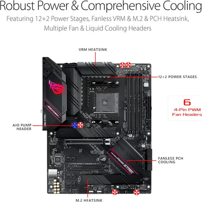 Asus ROG Strix B550-F Gaming WiFi II AMD AM4 (3rd Gen Ryzen) ATX Motherboard (PCIe 4.0,WiFi 6E, 2.5Gb LAN, BIOS Flashback, HDMI 2.1, Addressable Gen 2 RGB Header and Aura Sync) (Certified Refurbished)