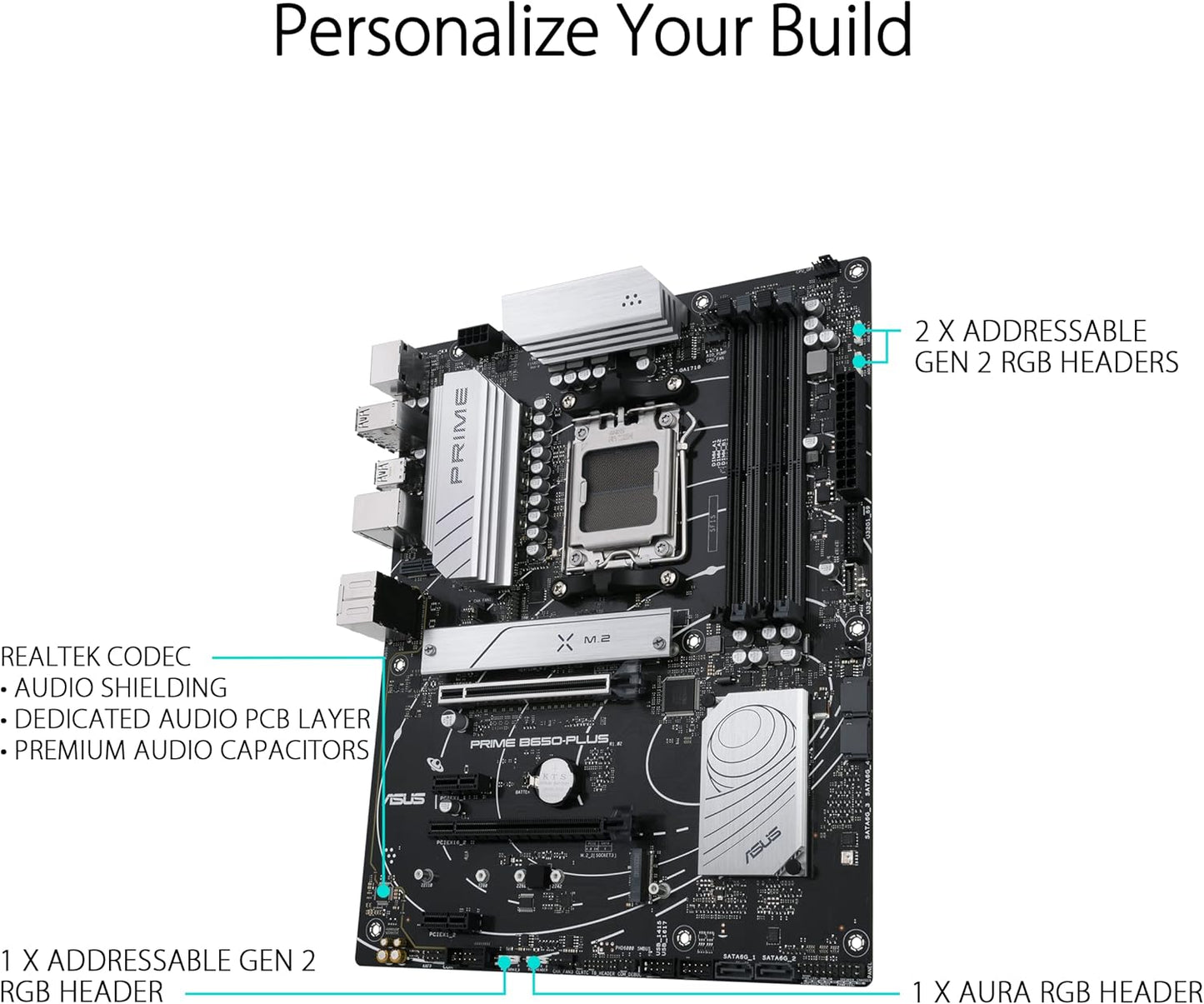 ASUS Prime B650-PLUS AMD B650(Ryzen 7000) ATX Motherboard(DDR5,PCIe 5.0 M.2,2.5Gb Ethernet,DisplayPort, HDMI, USB 3.2 Gen 2 Type-C, Front USB 3.2 Gen 1 Type-C, BIOS FlashbackTM, USB4 Support) (Certified Refurbished)