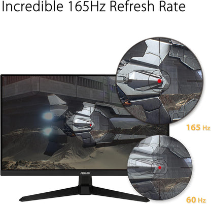 ASUS TUF Gaming 27” 1080P Gaming Monitor (VG277Q1A) - Full HD, 165Hz (Supports 144Hz), 1ms, Extreme Low Motion Blur, FreeSync Premium, Shadow Boost, Eye Care, HDMI, DisplayPort, Tilt Adjustable (Certified Refurbished)