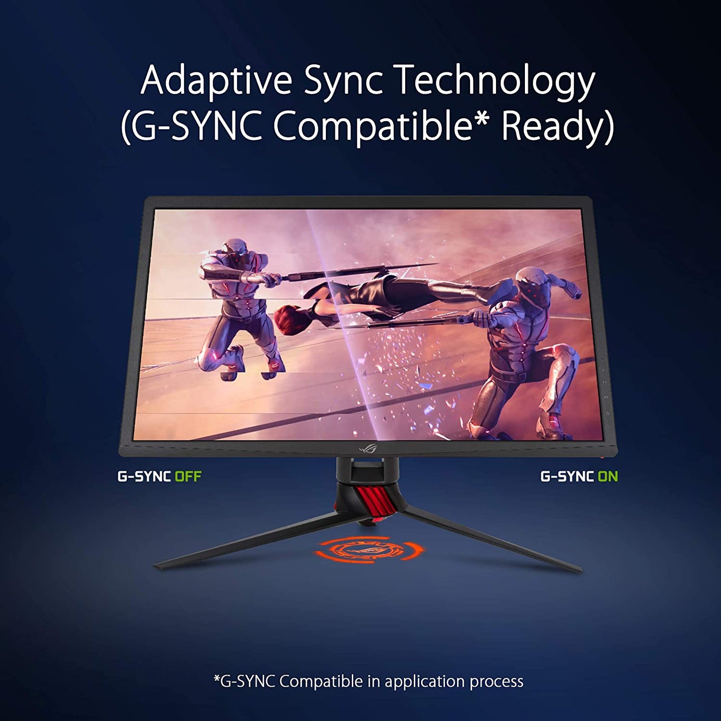 ASUS ROG Strix 27" 4K HDR DSC Gaming Monitor (XG27UQ) - UHD (3840 x 2160), IPS, 144Hz, 1ms, Adaptive-Sync, G-SYNC Compatible, DisplayHDR 400, 90% DCI-P3, Aura Sync, VESA Mountable, DisplayPort, HDMI (Certified Refurbished)