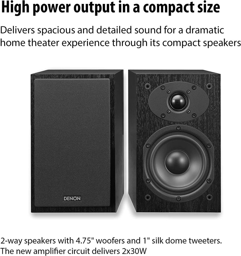 Denon D-M41SBK Bluetooth Wireless Music System (Certified Refurbished)