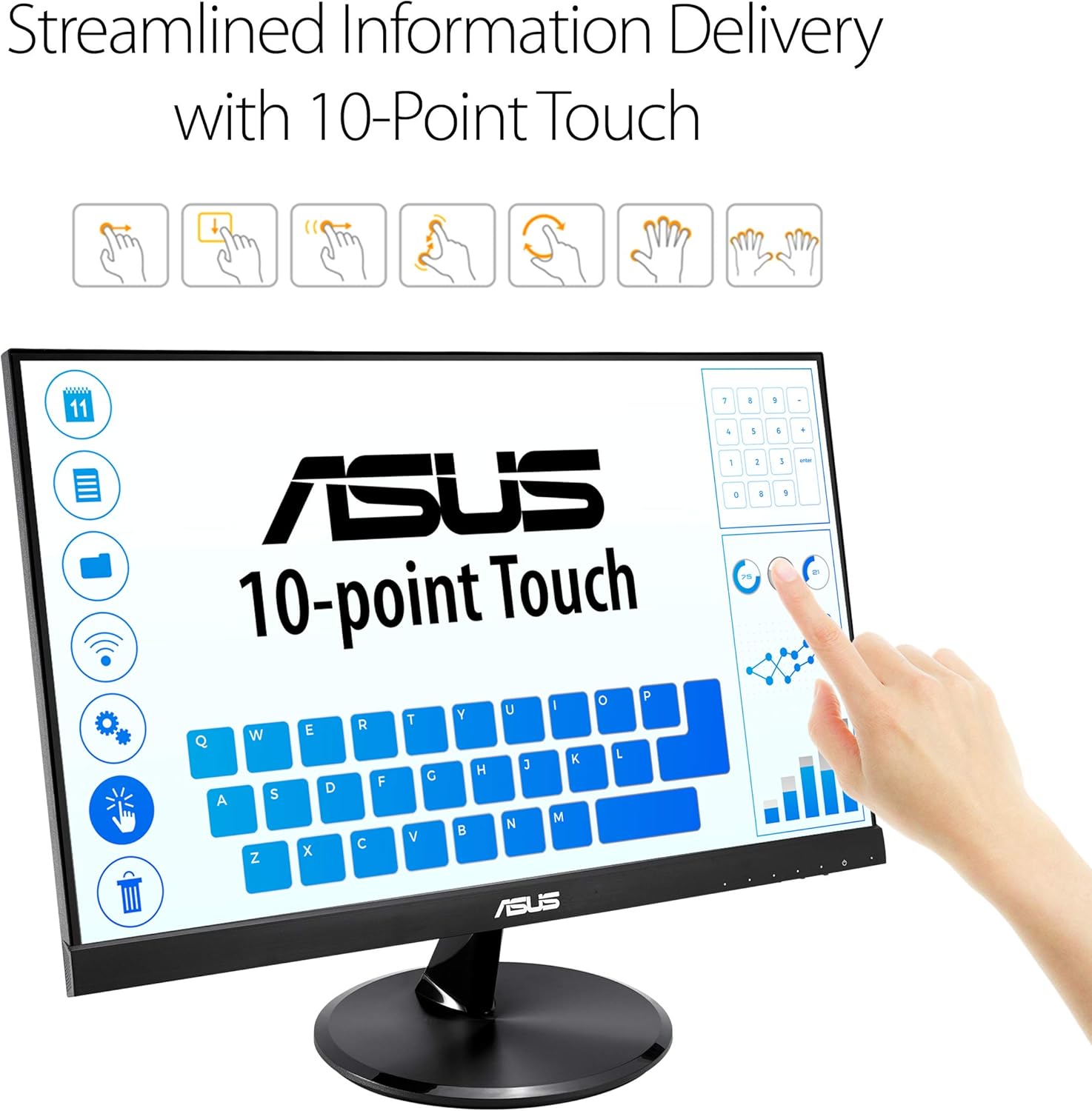 ASUS VT229H 21.5" LCD Touchscreen Monitor - 16:9 - 5 ms GTG (Certified Refurbished)