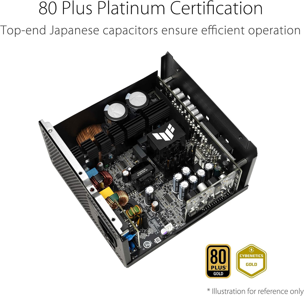 ASUS TUF Gaming 850W 80 Plus Gold Fully Modular Power Supply (ATX 3.0, PCIe 5.0 16-pin Cable, Dual Ball Fan Bearings, Military-Grade Components, 0dB Technology) (Certified Refurbished)