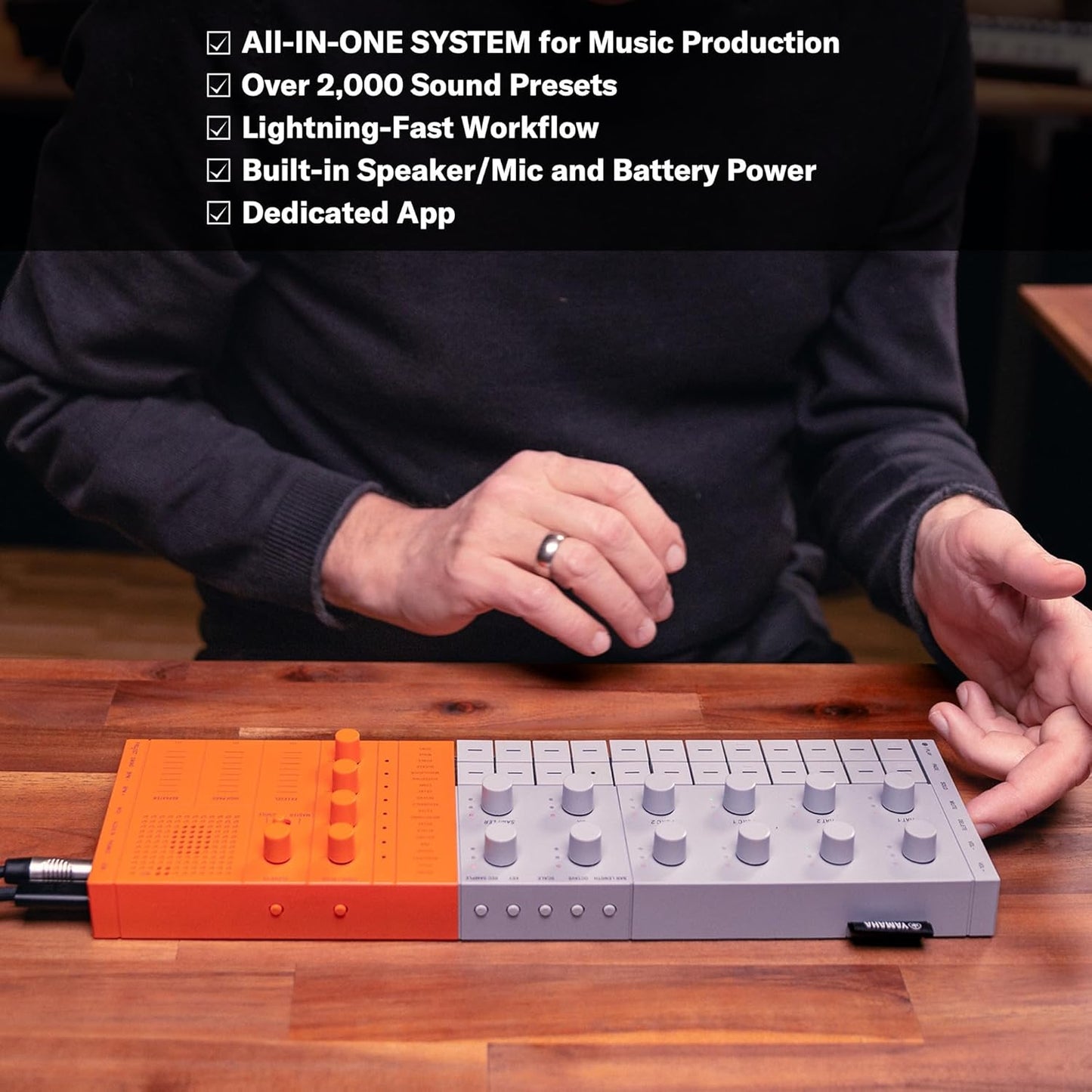 Yamaha SEQTRAK Music Creation Station, Sequencer, Drums, Synth & Sampler, 2000 Presets, Built-in Speaker & Mic, Visualizer, Rechargeable Battery, Bluetooth, Wi-Fi, USB-C (Certified Refurbished)