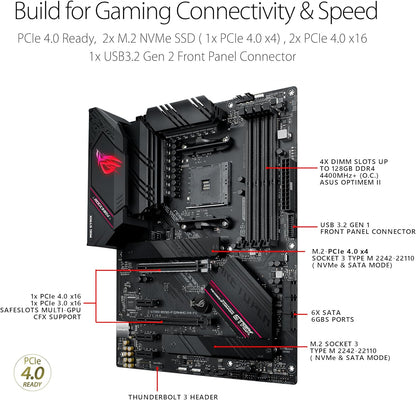 Asus ROG Strix B550-F Gaming WiFi II AMD AM4 (3rd Gen Ryzen) ATX Motherboard (PCIe 4.0,WiFi 6E, 2.5Gb LAN, BIOS Flashback, HDMI 2.1, Addressable Gen 2 RGB Header and Aura Sync) (Certified Refurbished)
