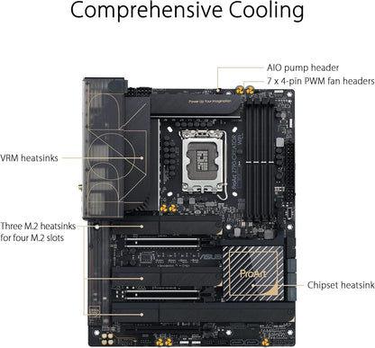 ASUS ProArt Z790-Creator WiFi 6E LGA 1700(Intel® 12th&13th Gen) ATX Content Creator Motherboard(PCIe 5.0,DDR5,2X Thunderbolt™ 4,10G&2.5G LAN,4xM.2/NVMe SSD,Front Panel USB 3.2 Gen2x2 Type-C) (Certified Refurbished)