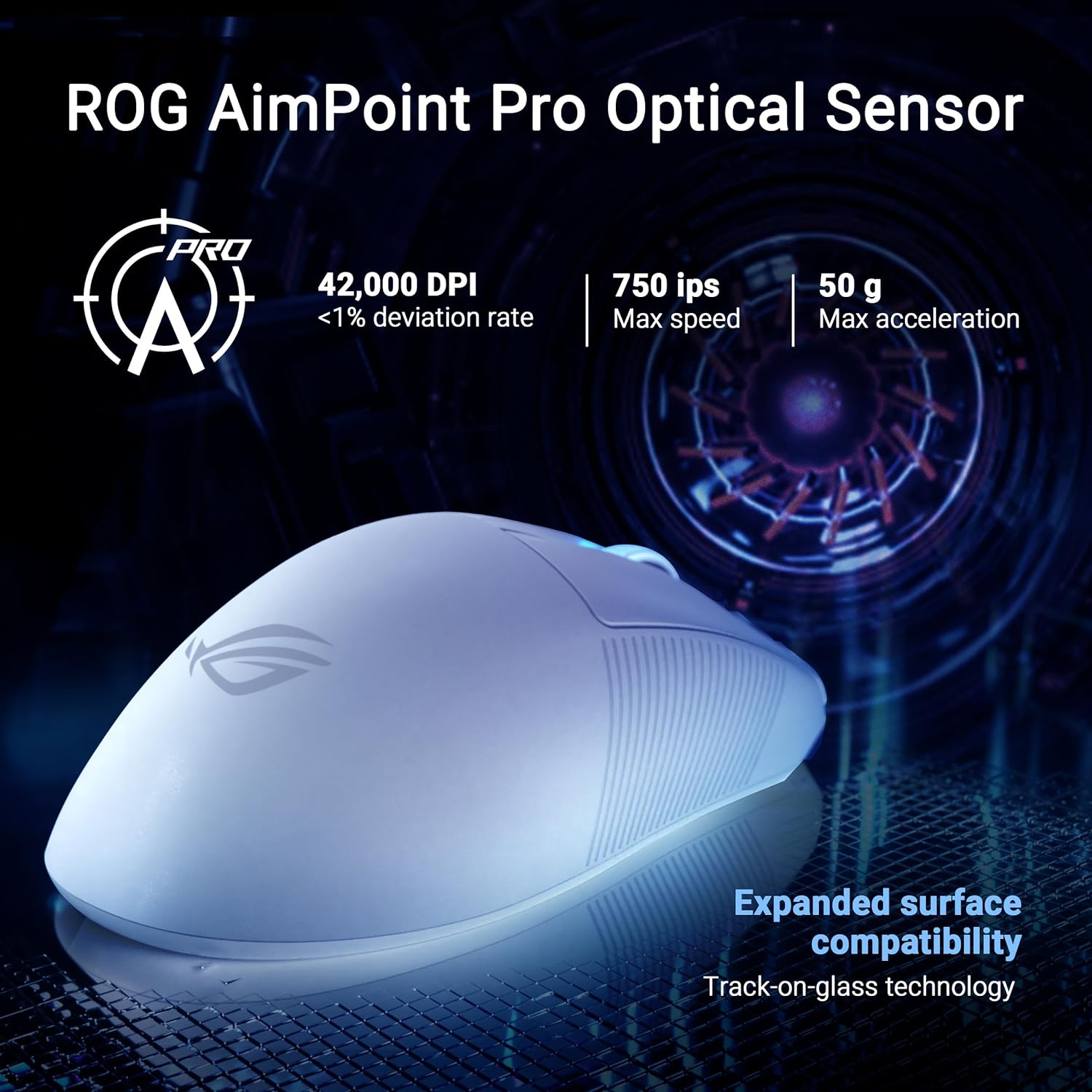 ASUS ROG Keris II Ace Wireless Gaming Mouse, 54g Lightweight, AimPoint Pro 42K Optical Sensor, Optical Micro Switches, SpeedNova Wireless, ROG Polling Rate Booster, Esports & FPS Gaming (Certified Refurbished)