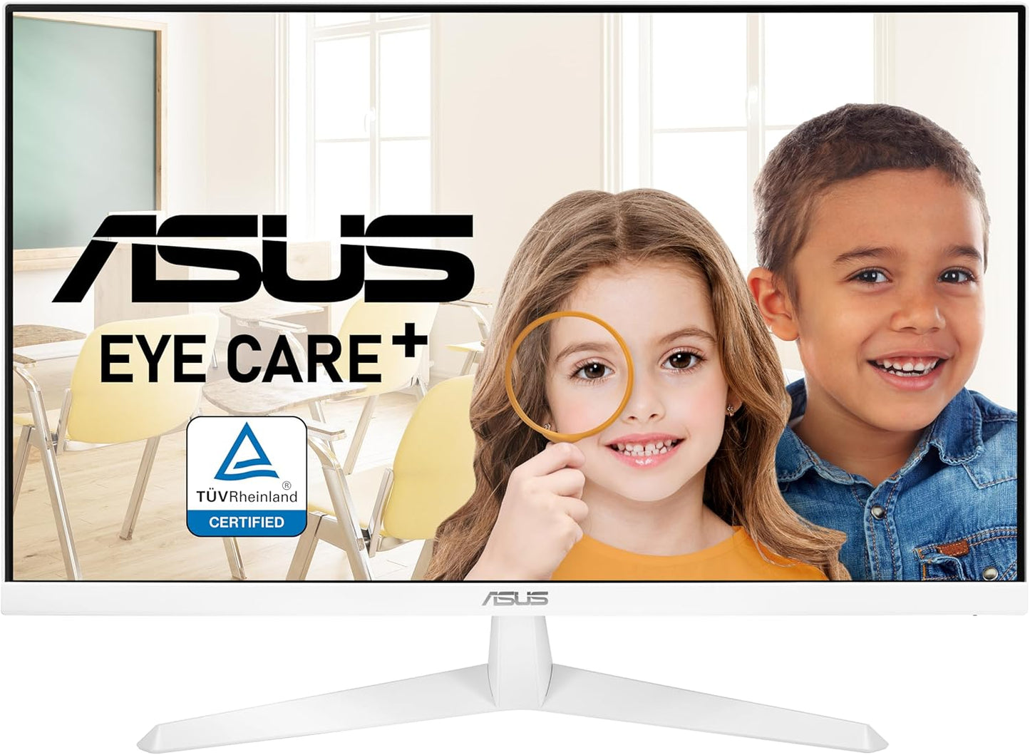 Asus 27 inch VY279HE Monitor | 1080P Full HD | 75Hz | Adaptive-Sync/FreeSync | Eye Care Plus, Color Augmentation, Antibacterial Surface | HDMI, VGA (Certified Refurbished)