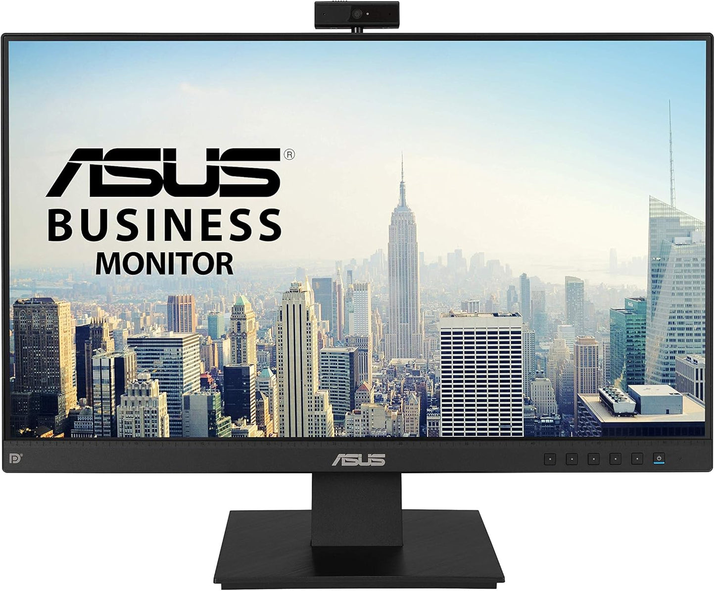 ASUS BE24EQK 23.8” Business Monitor with Webcam, 1080P Full HD IPS, Eye Care, DisplayPort HDMI, Frameless, Built-in Adjustable 2MP Webcam, Mic Array, Stereo Speaker, Video Conference (Certified Refurbished)