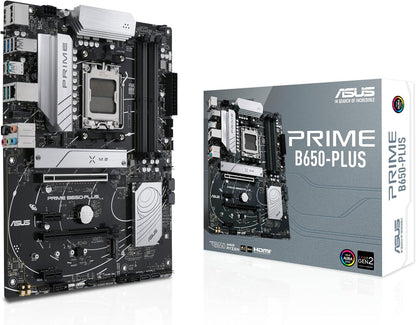 ASUS Prime B650-PLUS AMD B650(Ryzen 7000) ATX Motherboard(DDR5,PCIe 5.0 M.2,2.5Gb Ethernet,DisplayPort, HDMI, USB 3.2 Gen 2 Type-C, Front USB 3.2 Gen 1 Type-C, BIOS FlashbackTM, USB4 Support) (Certified Refurbished)