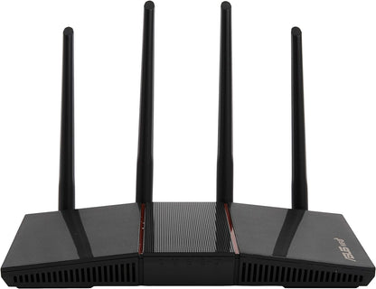 ASUS RT-AX55 (AX1800) Dual Band WiFi 6 Extendable Router, Subscription-Free Network Security, Instant Guard, Parental Controls, Built-in VPN, AiMesh Compatible, Gaming & Streaming, Smart Home (Certified Refurbished)