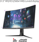 Asus ROG Strix XG32VC Gaming Monitor – 32 inch (31.5 inch viewable) QHD (2560x1440), 170Hz* (Above 144Hz), 1ms MPRT, Extreme Low Motion Blur Sync, 125% sRGB, FreeSync Premium Pro, DisplayHDR™ 400 (Certified Refurbished)