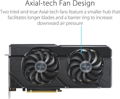 ASUS Dual Radeon RX 7800 XT OC Edition 16GB GDDR6 Graphics Card (PCIe 4.0, 12GB GDDR6X, HDMI 2.1, DisplayPort 2.1) (Certified Refurbished)